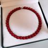 Collar de cuentas de vidrio redondas simples con temperamento, estilo Hong Kong, cadena de clavícula de alto sentido, nueva joyería retro china al por mayor