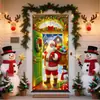 Cubierta de puerta del Grinch Navideño transfronteriza, decoración de puerta principal, colgante de puerta exterior para fiesta navideña, bandera feliz de monstruo navideño