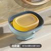 Jabonera con drenaje, sin perforaciones, ligera, de lujo, con ventosa, para el baño, para encimera, almacenamiento de baño