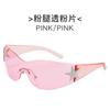 Gafas de sol para chicas populares Y2K del Milenio Europeo y Americano Gafas de aviador integradas Gafas de estrella de cinco puntas Transfronterizas