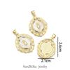 Moda Europea y Americana Transfronteriza Religiosa Cobre Chapado en Oro de 18K Colgante de Ópalo Joyería para Mujer Collar Tianzhu Virgen María
