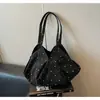 Bolso de lunares estilo coreano para mujer, estilo casual, nuevo bolso de mano de moda de verano 2026, bolsa tipo saco de gran capacidad