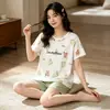 Pijama Refrescante Vit Girl para Mujer Traje de Verano de Manga Corta Estilo Hada Casual Todo Fósforo Ropa de Casa