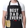 Exclusivo Transfronterizo Delantal de Chef para Barbacoa para Hombre Negro con Texto Divertido y Bolsillo Ajustable Impermeable