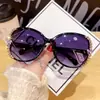 Óculos de Sol Novos 2025 com Strass de Raposa Femininos para Rosto Largo Emagrecimento Proteção Solar Óculos de Sol da Moda Estilo Coreano Óculos de Sol de Alta Qualidade
