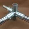 Accesorios para acuarios y invernaderos hortícolas, piezas de conexión, juntas de tubería galvanizada, abrazaderas fijas de dos vías engrosadas, sin soldadura, sin necesidad de tornillos
