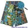 Tela Nueva de Algodón Estampado de Cera Imitación Africana Ankara con Diamantes Pequeños, Tela para Ropa Estampada con Cera Dorada para Exportación al por Mayor