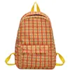 Nova mochila xadrez retrô, moderna e única, grande capacidade, adequada para alunos do ensino fundamental e médio, estilo coreano, mochila versátil