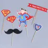 Barba Decorativa para Hornear Día del Padre Pastel Corbata Traje Tarjeta Tarjeta Papá Vacaciones Pastel de Cumpleaños Papá Lleno de Gas