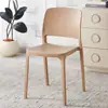 Taburete moderno minimalista de estilo nórdico con respaldo, silla de comedor de plástico para ocio para uso doméstico, silla con respaldo engrosado de grado comercial