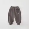260805 Calça de Moletom Macio 280g com Bordado de Panda (Entrepierna de dupla finalidade)