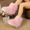 36-43 Zapatos de Mujer Talla Grande Botas de Mujer 2025 Invierno Zapatos de Algodón Botas de Nieve Cortas Planos Planos Tacón Cálido Casual Botas de Invierno