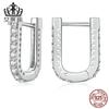 Evelle Clásico Forma de U Simple Hebilla de Oreja Cobre Platino Plateado Zirconia Moda Transfronterizo Pendientes de Venta Caliente Pendientes YIE217