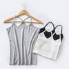 Camisola Modal para Mujer Talla Grande Camisola en Forma de Y Largo Medio Top Combinable Verano Ropa Exterior Camiseta Base Interior