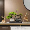Nuevo adorno de pintura de arena de pino de bienvenida estilo chino para sala de estar, entrada, oficina, sala de té, vitrina, mueble de TV, decoración de mueble de vino