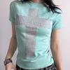 Camiseta Impresa de Manga Corta Transfronteriza Verano Y2K Dopamina Nuevo Estilo Ropa de Abrigo de Primavera Camisa Base de Nicho Top Ajustado para Mujer