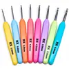 Herramientas de Tejer Agujas para Suéteres RX Coloridas Mango de Plástico Crochet de Aluminio Juego de 8 Bolsas Transparentes Empaque