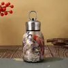 Termo Inteligente Mini Gordito Guochao con Revestimiento Interior Cerámico de Acero Inoxidable, Taza Hongo, Taza de Bolsillo, Acero Inoxidable 316