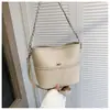Diseño de Nicho Estilo Nuevo Bolso Tejido a Mano para Mujer Bolso Cubo Moderno Versátil Bolso de Mano para el Viaje Diario Bolso de Hombro