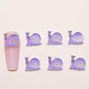 Nuevo Modelo Animal Caracol Dibujo Animado Accesorios Luminosos para Uñas Resina Piezas Pequeñas Aretes DIY Accesorios para Decoración de Uñas
