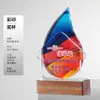 Trofeo de Cristal de Madera Maciza Personalizado Medalla Grabada Evento Conmemorativo Competición Empleado Destacado Reunión Anual de la Empresa Premios