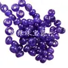 Cuentas de ábaco de jade con agujero grande de cuarcita morada, cuentas de jade sueltas, anillos de amatista de imitación, anillos para colgar, cuentas espaciadoras, cuentas decorativas