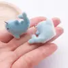 Colgantes Flocados Transfronterizos Lindos Dibujos Animados Pingüino 3D Delfín Charms Accesorios para Bolsos Piezas de Joyería Hechas a Mano para DIY