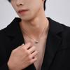 Colgante de Collar con Cuenta de Pixiu Plateado para la Fortuna para Hombres y Mujeres, Cadena para el Cuello de Moda Colgante de Cadena Hueso de Dragón, Venta Directa del Fabricante
