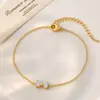 Nuevo diseño de moda pulsera de circonita con lazo de alto sentido lujo ligero acero de titanio temperamento de mujer joyería de mano no se desvanece