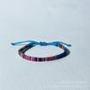 Pulsera Tejida de Estilo Étnico Bohemio para Parejas, Moda para Hombre y Mujer, Tejida a Mano con Color Arcoíris, Encogible para la Mano