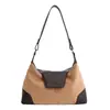 Nova Moda Outono 2025 Bolsa de Ombro Transversal Elegante Estilo Coreano Vintage Bolsa de Ombro Fosca para Mulheres