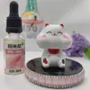 Nuevo Gato de la Suerte Mini Cabeza Grande Solar para Coche Aceite Esencial Aromaterapia Muñeca de Decoración Interior Linda Decoración Creativa