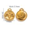 Aço inoxidável personalidade à prova d'água doze constelações 18k ouro pingente pulseira colar acessórios titânio aço faça você mesmo jóias pingente