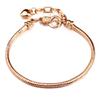 Serie dorada caliente Nuevo brazalete DIY diamante aleación colgante corazón de durazno brazalete con cuentas ventas directas de fábrica