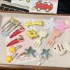 15 piezas lindos accesorios para el cabello de estudiante de niña de dibujos animados pasador gatito clip para flequillo estrella dulce tocado pasador