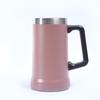 Taza termo de acero inoxidable personalizada de 24 oz con asa para el hogar y la oficina, portátil, de gran capacidad, de plástico con aerosol para cerveza.