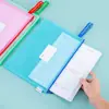 Saco Plástico Transparente com Zíper e Tela A4 Grande Capacidade para Aluno do Ensino Fundamental Armazenamento de Provas A4 Processamento e Personalização