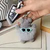 Pelota de Peluche Linda Peluche Bola de Carbón Falsa Colgante de Bolso Muñeca Colgante Muñeca de Dibujos Animados Llavero de Coche Regalo