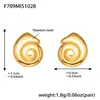 Xinyixinxin Design de Nicho Transfronteiriço Pequenos Brincos de Concha Aço Inoxidável Banhado a Ouro Real 18K Brincos Fofos e Interessantes Atacado