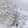 Q Pegatinas de Uñas de Oso Lindas Autocríticas 5D en Relieve Estéreo Oso Lindo Pegatinas de Arte de Uñas DIY Joyería Estilo Sl