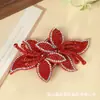 Acessórios de Joias Festivas Vermelhas de Ano Novo, Flores Incrustadas de Diamantes, Acessórios de Borboleta, Boutonnières, Flores para Sapatos, Materiais Artesanais DIY, Acessórios para Cabelo
