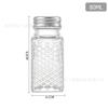 Frasco Quadrado de Vidro para Tempero de 80ml, Pacote com 2 Transfronteiriço, Saleiro/Pimenteiro Esculpido, Pote para Condimentos de Cozinha