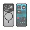 Funda magnética para teléfono Nothing Phone 4A Pro con sensación de piel, cubierta protectora negra mate 2 en 1