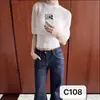 Camiseta de Punto Acanalado de Manga Corta Estilo Batwing Suave Estilo Coreano para Mujer, Conjunto de Dos Piezas de Verano, Top Ajustado