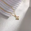 Transfronterizo Amazon Trébol de Cuatro Hojas Moda Versátil Concha Temperamento Nicho Exquisita Cadena para Clavícula Mujer Lujo Ligero Alto Sentido