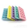 Molde de Silicona para Hielo de 15 Compartimentos Tipo Macaron Molde de Silicona Cuadrado para Cubitos de Hielo Molde de Silicona para Hielo de Fondo Suave