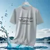 Camiseta de Hombre Transfronteriza, Verano Delgada de Seda de Hielo Secado Rápido Transpirable Manga Corta, Al por Mayor Versátil Casual Holgada Estilo Coreano