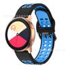 Para relógio Samsung watch5 pulseira de silicone bicolor pulseira de silicone respirável plana para relógio Huawei watchGT2/3 20mm