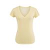 25 Estilos de Camisetas Lisas de Manga Corta para Mujer, Ligeramente Transparentes, Estilo Relajado, Cuello en V Amplio, Colores Macaron