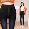 Leggings Imitação Jeans para Mulheres para Usar como Roupa Externa, Leggings Estampadas Slim e Versáteis Outono e Inverno, Calças Lápis de Cintura Alta Tamanho Grande Transfronteiriço